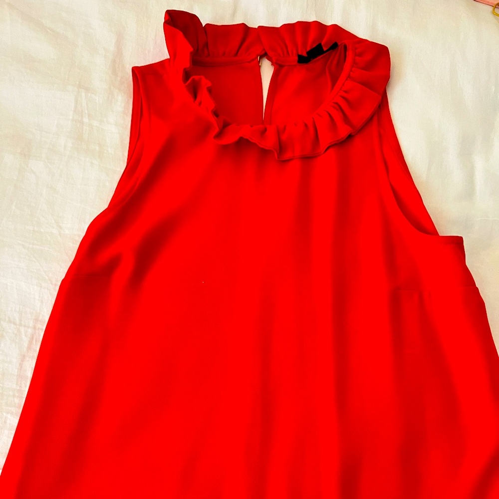 JCrew sleeveless ruffle top